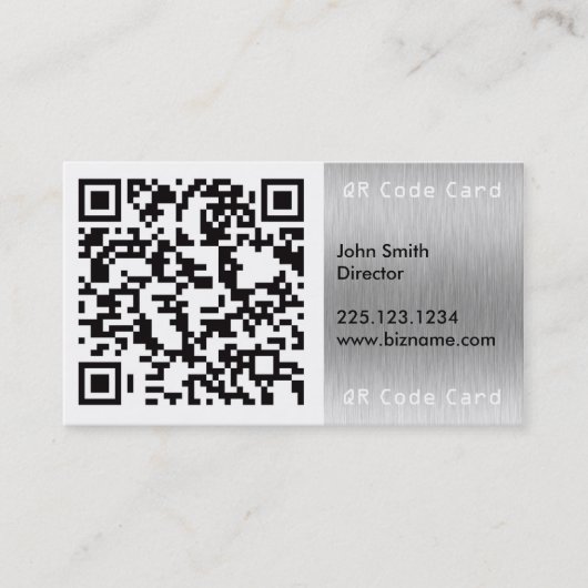Carte De Visite Carré analysable de code barres de QR (Devant)