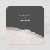 Carte De Visite Carré Analyser pour réserver un rendez-vous QR Code Agat (Devant)