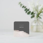 Carte De Visite Carré Analyser pour réserver un rendez-vous QR Code Agat (Debout devant)