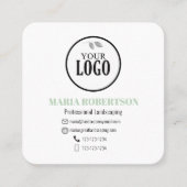 Carte De Visite Carré Analyser pour se connecter | QR Code Société Logo  (Devant)