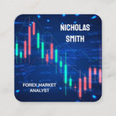 Carte De Visite Carré Analyste Forex (Devant)