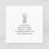 Carte De Visite Carré Ananas Design d'intérieur moderne (Dos)