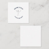 CARTE DE VISITE CARRÉ ANESTHÉTISTE DÉDIÉ (Devant / Derrière)