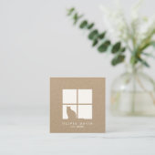 Carte De Visite Carré Animaux de compagnie Salon Groomer Services Modern (Debout devant)