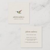 Carte De Visite Carré Anna's Hummingbird (Devant / Derrière)