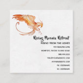 Carte De Visite Carré *~* Anneau de feu de la Bourgogne rouge orange (Dos)