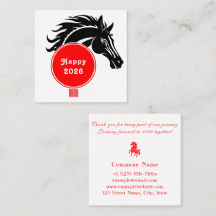 Carte De Visite Carré Année du cheval 2026