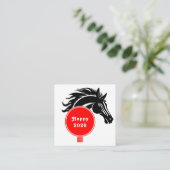 Carte De Visite Carré Année du cheval 2026 (Debout devant)