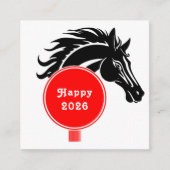 Carte De Visite Carré Année du cheval 2026 (Devant)
