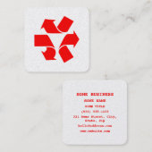 Carte De Visite Carré Annuler le recyclage du symbole (Devant / Derrière)
