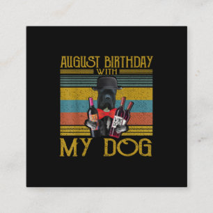 Carte De Visite Carré Août Anniversaire Avec Mon Canne Corso Chien 2020