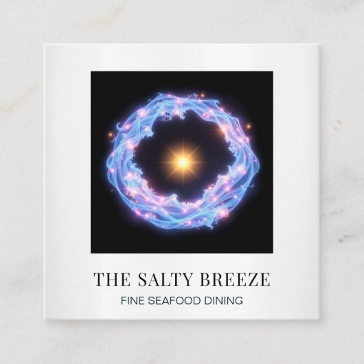 Carte De Visite Carré *~* AP13 Beach Wave Yoga Spa Massage Reiki 92 (Devant)