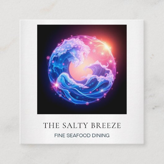 Carte De Visite Carré *~* AP13 Pêche nautique côtière 96 (Devant)