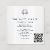 Carte De Visite Carré *~* AP13 Plage nautique Dreamy Waves Sparkle 95 (Dos)