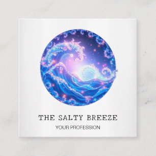 Carte De Visite Carré *~* AP13 Plage nautique Dreamy Waves Sparkle 95