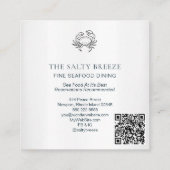 Carte De Visite Carré *~* AP13 Plage Restaurant Nautique Bar Bars 103 (Dos)