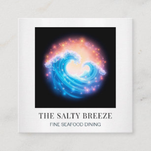 Carte De Visite Carré *~* AP13 Spa de plage Massage Reiki Yoga x