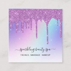 Carte De Visite Carré *~* AP7 PASTEL Rainbow Drives PARTIES SCINTILLANT 