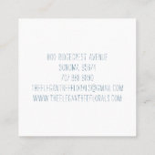 Carte De Visite Carré Apiary Bee Honey Jar Floral (Dos)