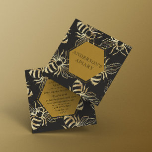 Carte De Visite Carré Apière de la reine d'or vintage