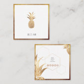 CARTE DE VISITE CARRÉ APOLE D'OR FAUX (Devant / Derrière)