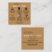 Carte De Visite Carré Application Beurre Corps Simple Terrac Professionn (Devant / Derrière)