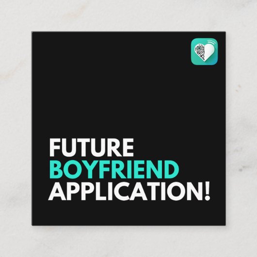 Carte De Visite Carré Application Boyfriend (Devant)