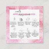 Carte De Visite Carré Application d'aquarelle rose or moderne (Devant)