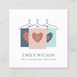 CARTE DE VISITE CARRÉ AQUA GRAY ORANGE BLUSH HANGING HANGING VÊTEMENTS S