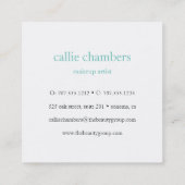 Carte De Visite Carré Aqua Monogramme (Dos)