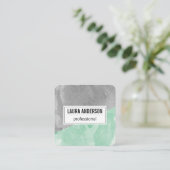 Carte De Visite Carré Aquarelle à deux tons (Debout devant)