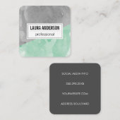 Carte De Visite Carré Aquarelle à deux tons (Devant / Derrière)