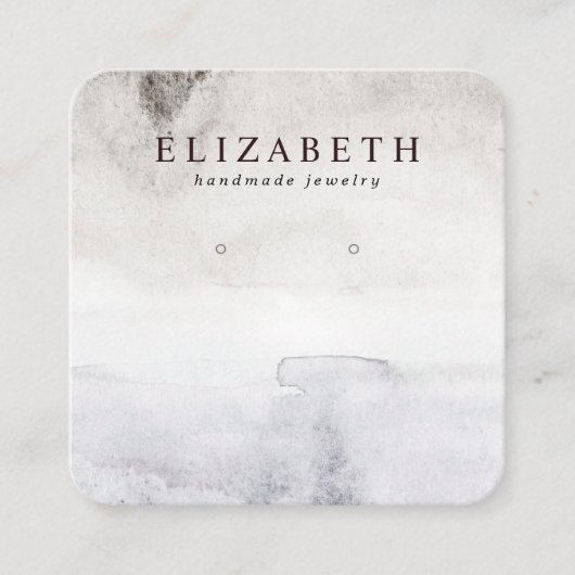 Carte De Visite Carré Aquarelle Abstraite (Devant)