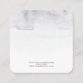 Carte De Visite Carré Aquarelle Abstraite (Dos)
