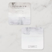 Carte De Visite Carré Aquarelle Abstraite (Devant / Derrière)