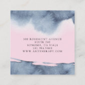 Carte De Visite Carré Aquarelle Abstraite (Dos)