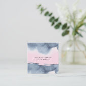 Carte De Visite Carré Aquarelle Abstraite (Debout devant)