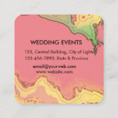 Carte De Visite Carré Aquarelle abstraite Art minimal (Dos)