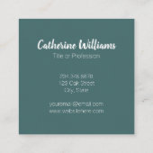 Carte De Visite Carré Aquarelle Abstraite colorée (Dos)