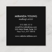 Carte De Visite Carré Aquarelle Abstraite de couleur vive (Dos)