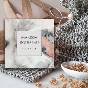 Carte De Visite Carré Aquarelle Abstraite moderne