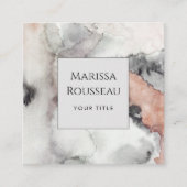 Carte De Visite Carré Aquarelle Abstraite moderne (Devant)