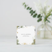 Carte De Visite Carré Aquarelle abstraite peinte moderne (Debout devant)