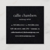 Carte De Visite Carré Aquarelle Anemone & Eucalyptus Floral (Dos)