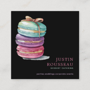 Carte De Visite Carré Aquarelle Baker boulangerie pâtisserie Chef