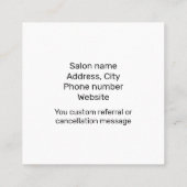 Carte De Visite Carré Aquarelle bleu vert cireux  (Dos)