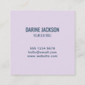 Carte De Visite Carré Aquarelle bleue minimaliste moderne Océan ondulé (Dos)