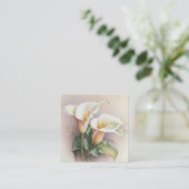 Carte De Visite Carré Aquarelle calla (Debout devant)