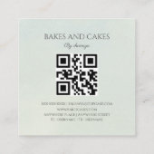 Carte De Visite Carré Aquarelle, code qr de la boulangerie (Dos)