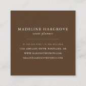 Carte De Visite Carré Aquarelle d'automne rustique Floral (Dos)